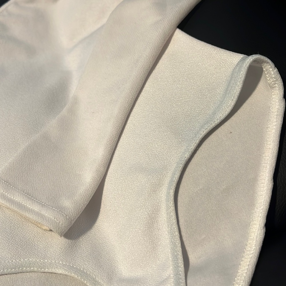 One shoulder white bodysuit. - Picture 2 of 3